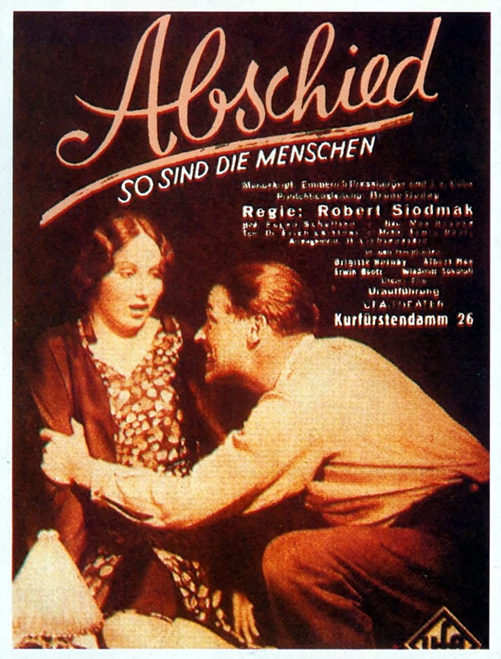 Filmbeschreibung zu Abschied (1930)