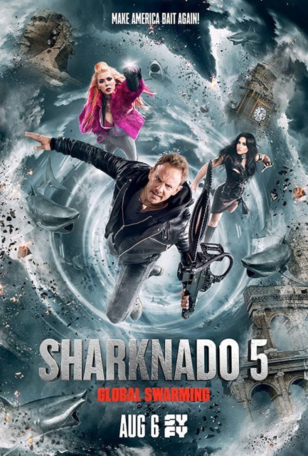 Filmbeschreibung zu Sharknado 5: Global Swarming